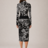 Haljina – Patrizia Pepe Black/White Pattern Midi Dress
