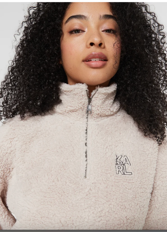 Duks – Karl Lagerfeld Teddy Half-Zip Sweatshirt