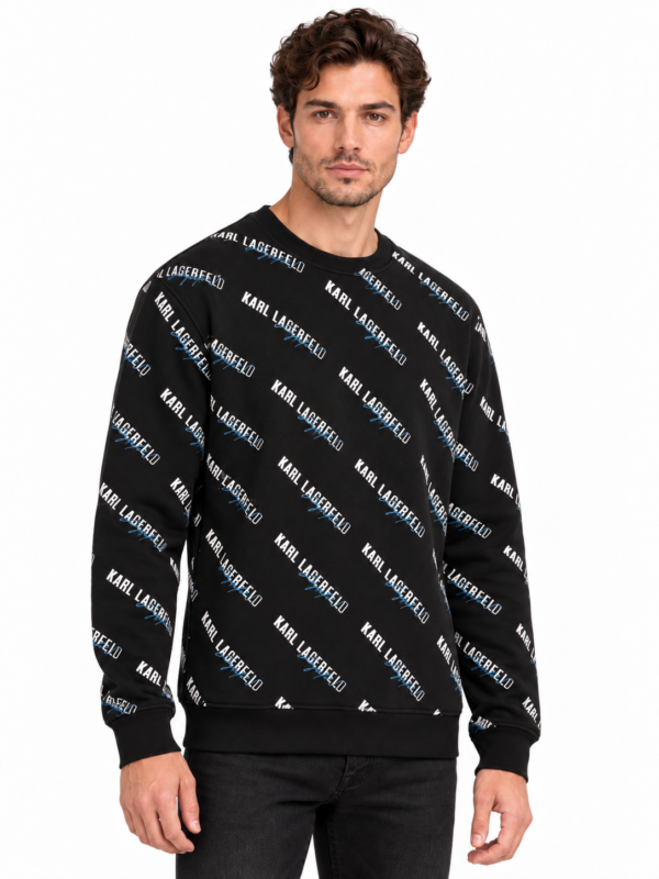 1162 (1) Duks – Karl Lagerfeld All Over Logo Black
