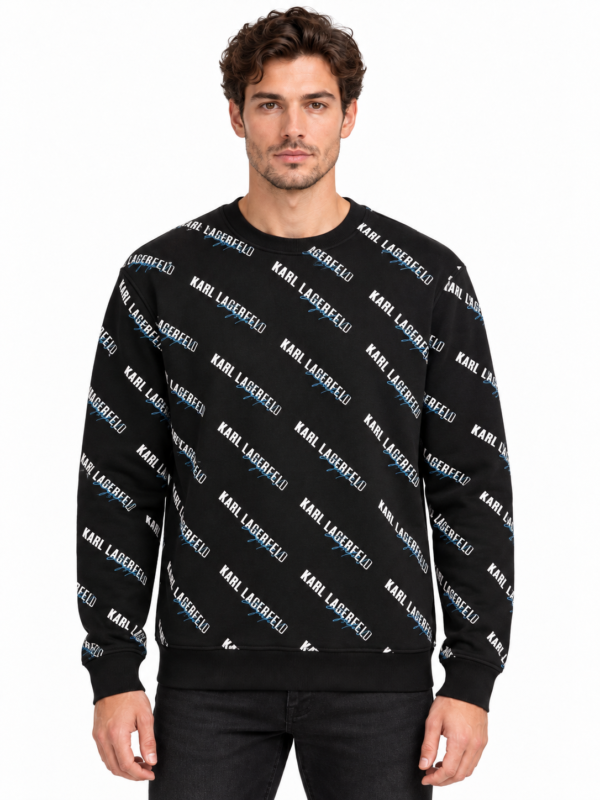 1162 (4) Duks – Karl Lagerfeld All Over Logo Black