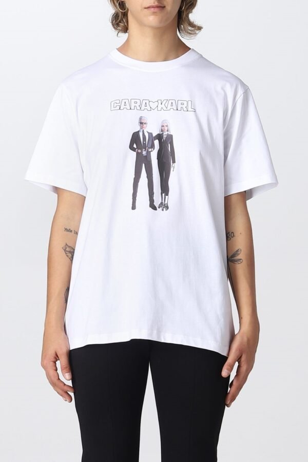 1169,1170,1171_KARL LAGERFELD_S,2M_ 5750 (1) KARL LAGERFELD Cara x Karl Graphic majica – bela