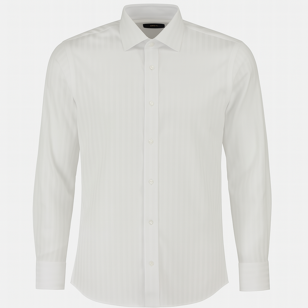 Košulja – Briva – Bela sa diskretnim prugama ton u ton