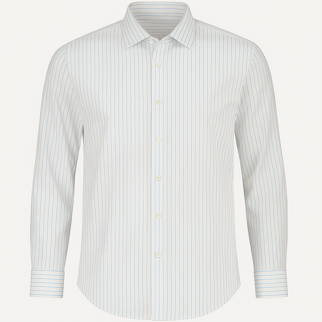 Košulja – BRIVA – Bela sa svetlo plavim prugama