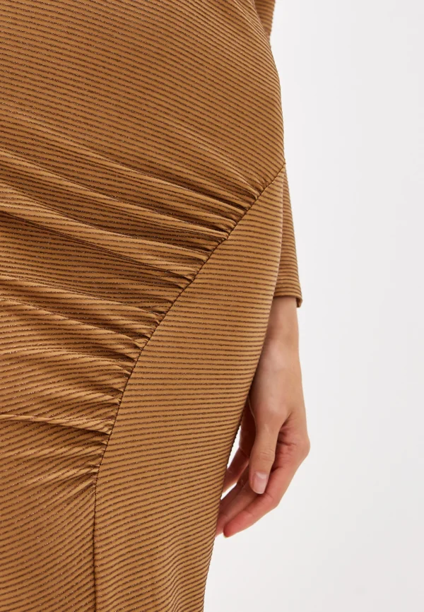 Haljina – Patrizia Pepe Elegant Drape Caramel