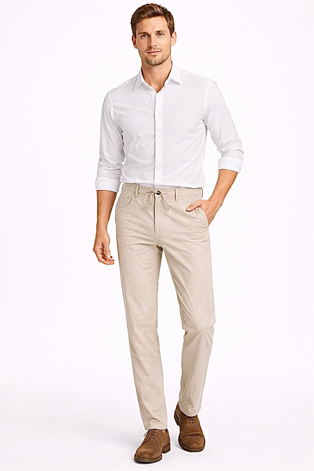 Pantalone – Avasar – Svetlo bež diskretno karo