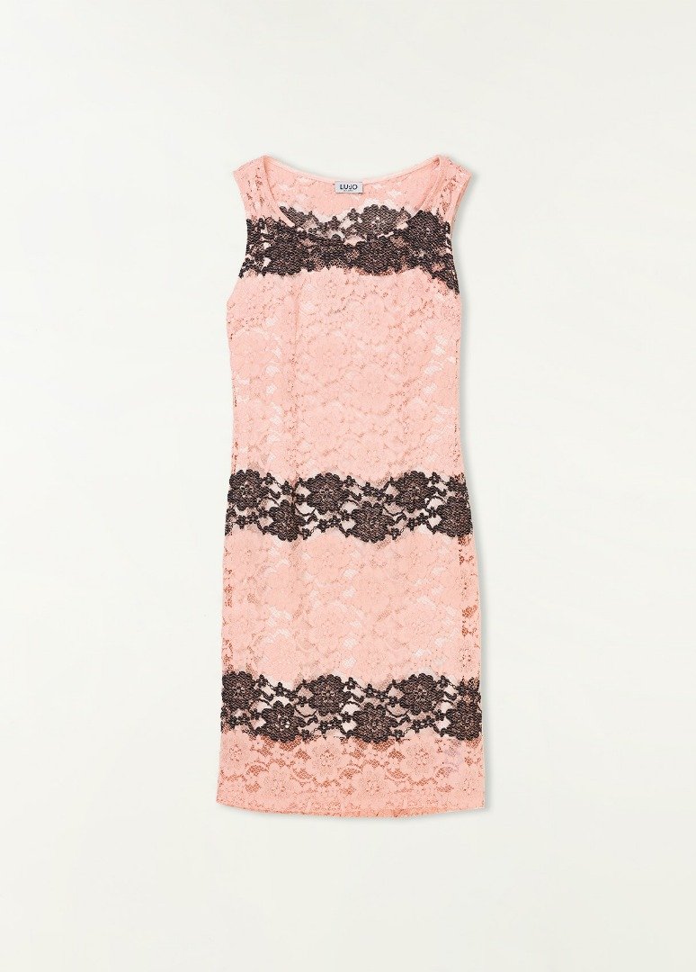 Haljina – Liu Jo Pink Lace Contrast Floral