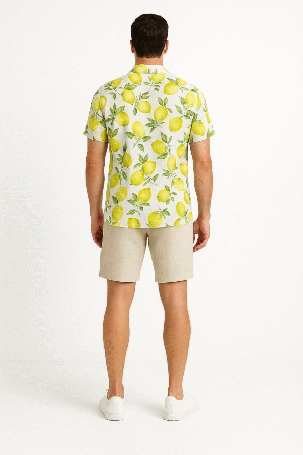 Košulja - MM Studio svetlo bela sa žutim limun printom