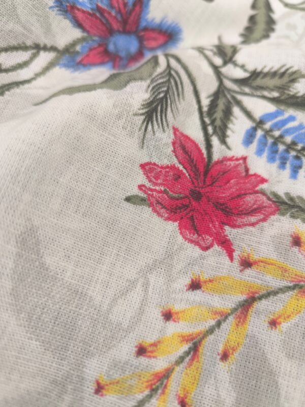 Košulja - Puro Lino bela sa cvetnim printom