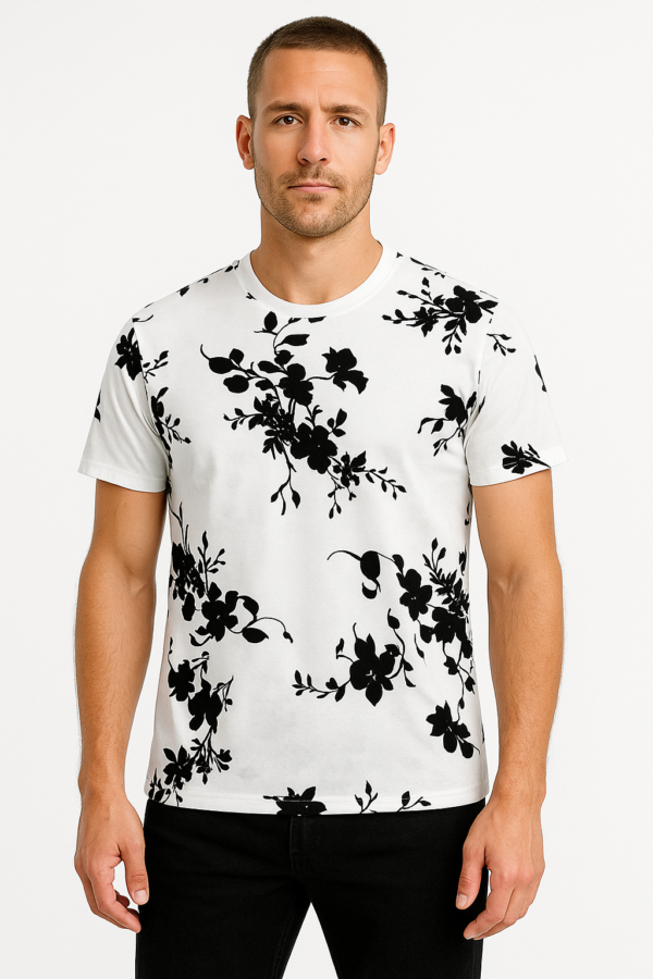1475_front_model_mms Majica – Floral Bela
