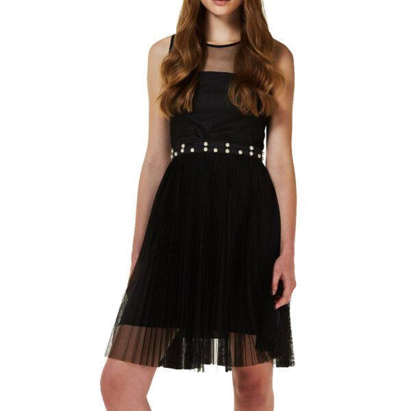 Haljina – Liu Jo Black Mesh & Pleated Midi