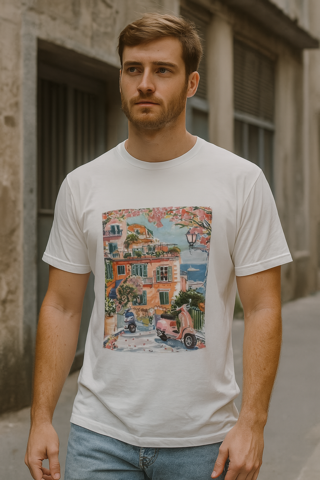 Majica MM Studio – Art Print Scooter