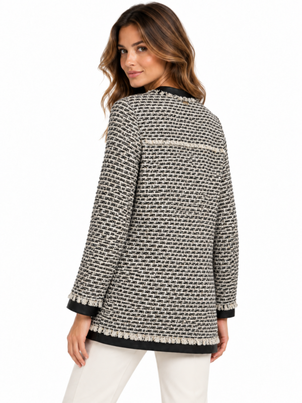 199 (2) Kaput – Liu Jo Black & White Tweed Coat