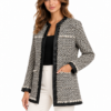 199 (4) Kaput – Liu Jo Black & White Tweed Coat