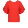 Bluza – Liu Jo Red Ruffle Sleeve Blouse