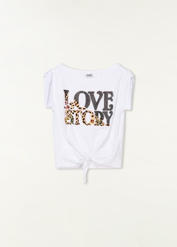 217-1_LIU JO_S_6190 (4333-30%)_2model (1) Majica – Liu Jo Love Story Print Tee