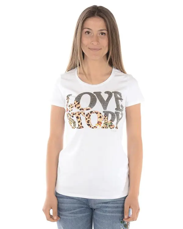 Majica – Liu Jo White “Love Story” Print Tee