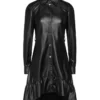 Haljina – Pinko Black Eco Leather Shirt Dress