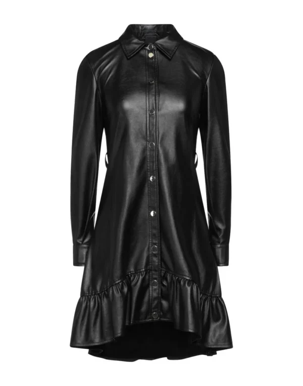 445,447_PINKO_S,2L_11900 (8330-30_) (1) Haljina – Pinko Black Eco Leather Shirt Dress