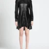 Haljina – Pinko Black Eco Leather Shirt Dress