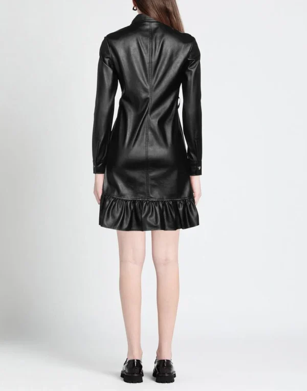 Haljina – Pinko Black Eco Leather Shirt Dress