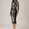 Haljina – Patrizia Pepe Black/White Pattern Midi Dress