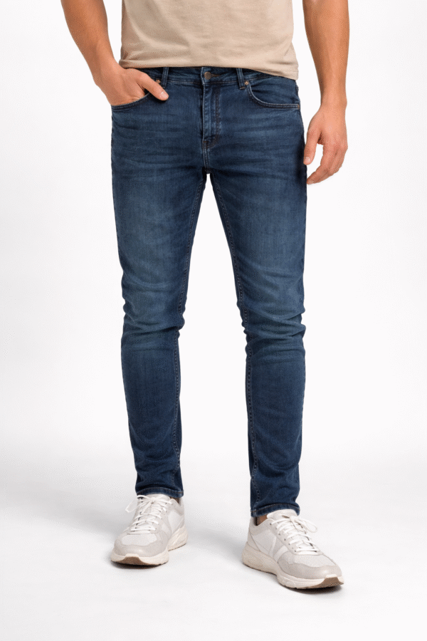 EMPO Slim Fit Farmerke – Tamno plava