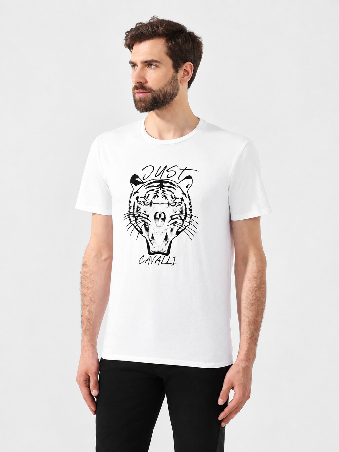 Majica – Just Cavalli Graphic Tiger White