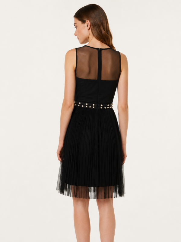 Haljina – Liu Jo Black Mesh & Pleated Midi