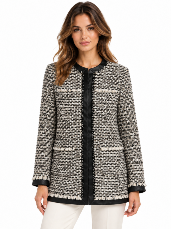 e9f0d9f3-7ba7-4219-ab2d-3ac95e0d603f Kaput – Liu Jo Black & White Tweed Coat