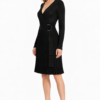 Haljina – Pinko Black Wrap & Pleated Midi