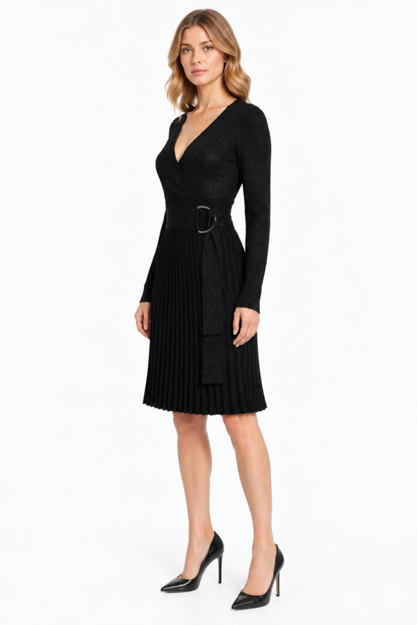 Haljina – Pinko Black Wrap & Pleated Midi