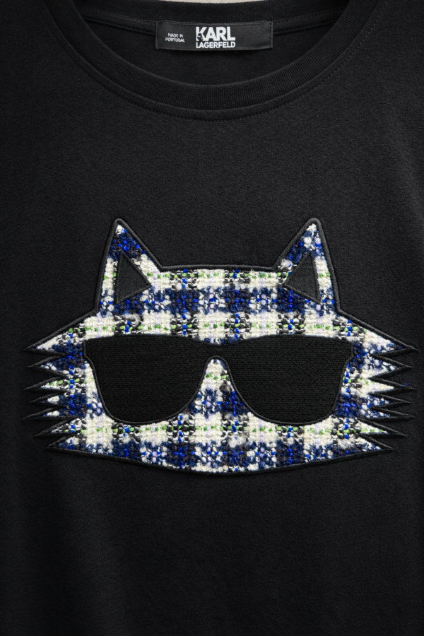 Majica - Karl Lagerfeld - Crna Cat Patch