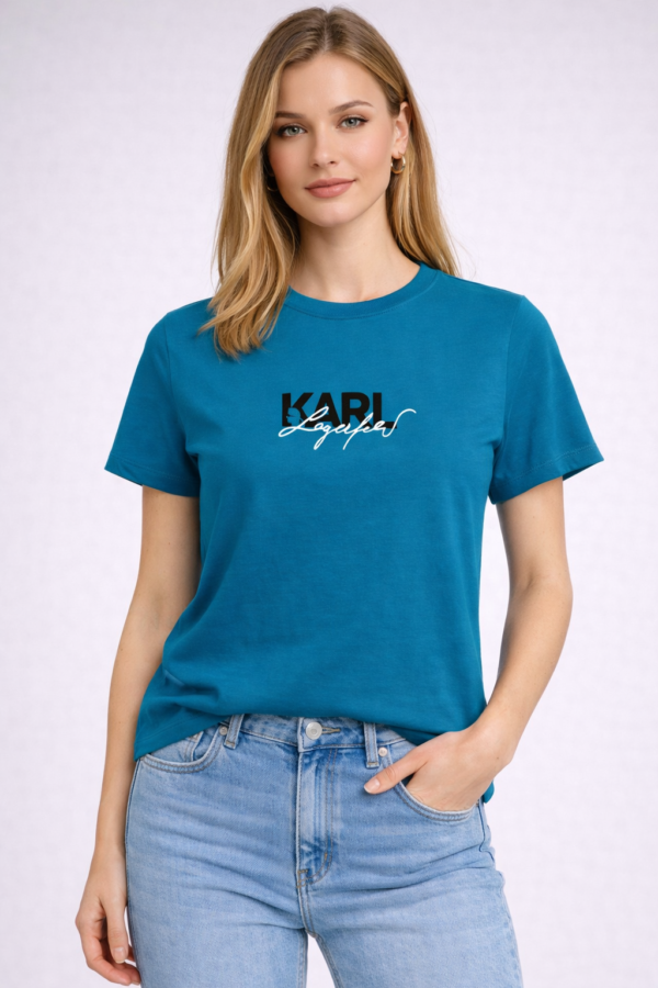1186_karllagerfeld_5090_Lx4,XL-100%pamuk (1) Majica - Karl Lagerfeld - Svetlo Plava Logo Print