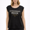 Majica - Patrizia Pepe - Crna Extraordinary Rock Print