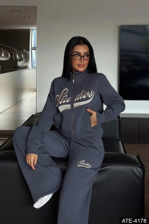 Komplet trenerka – EYYO – tamno sivi sa rajsferšlusom