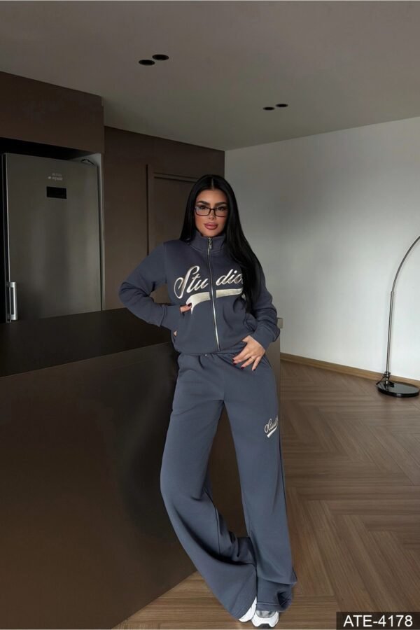 Komplet trenerka – EYYO – tamno sivi sa rajsferšlusom