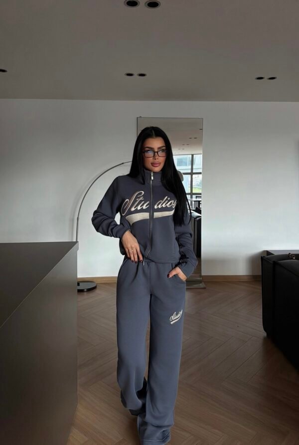 Komplet trenerka – EYYO – tamno sivi sa rajsferšlusom