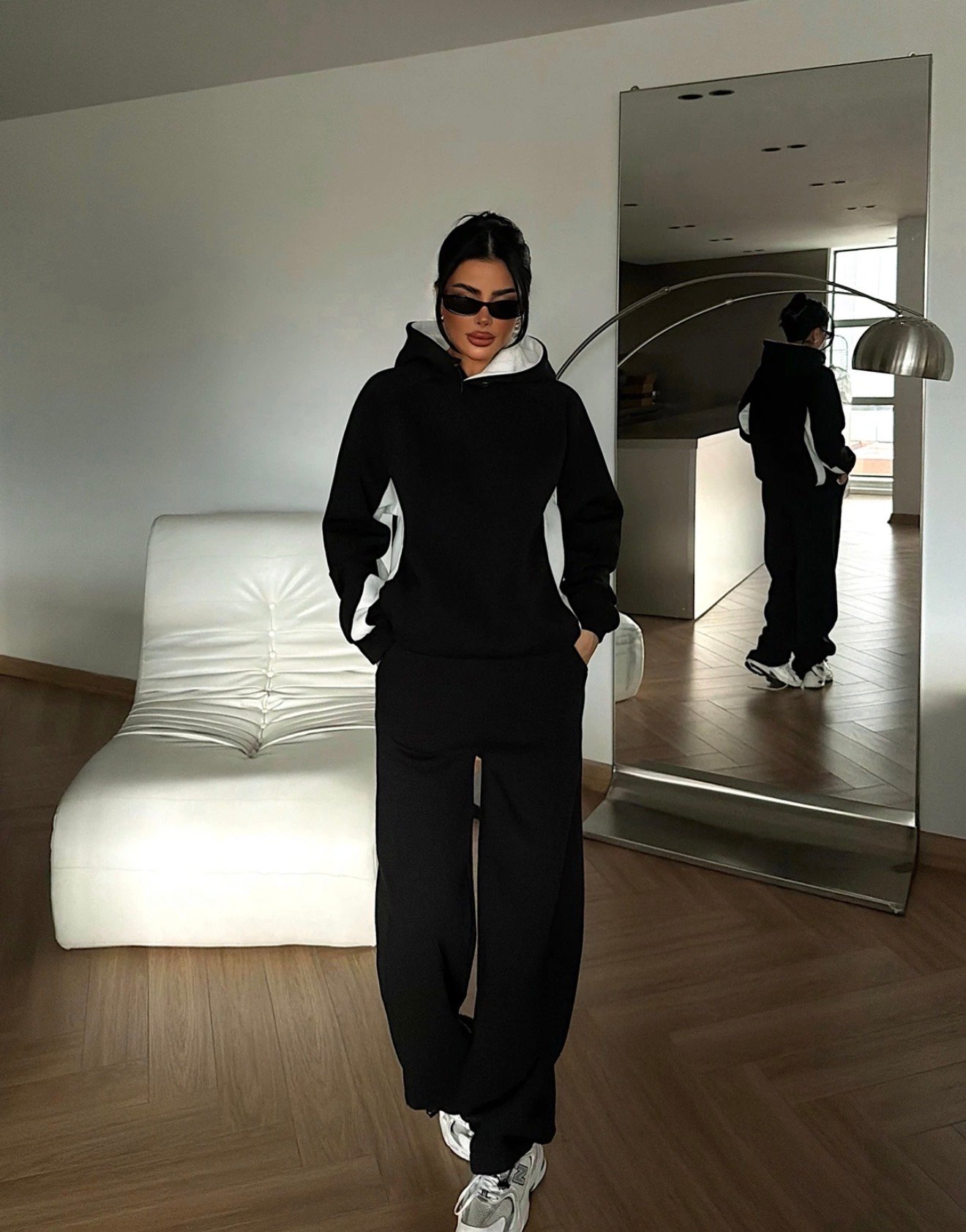 Komplet trenerka – EYYO – crno-beli