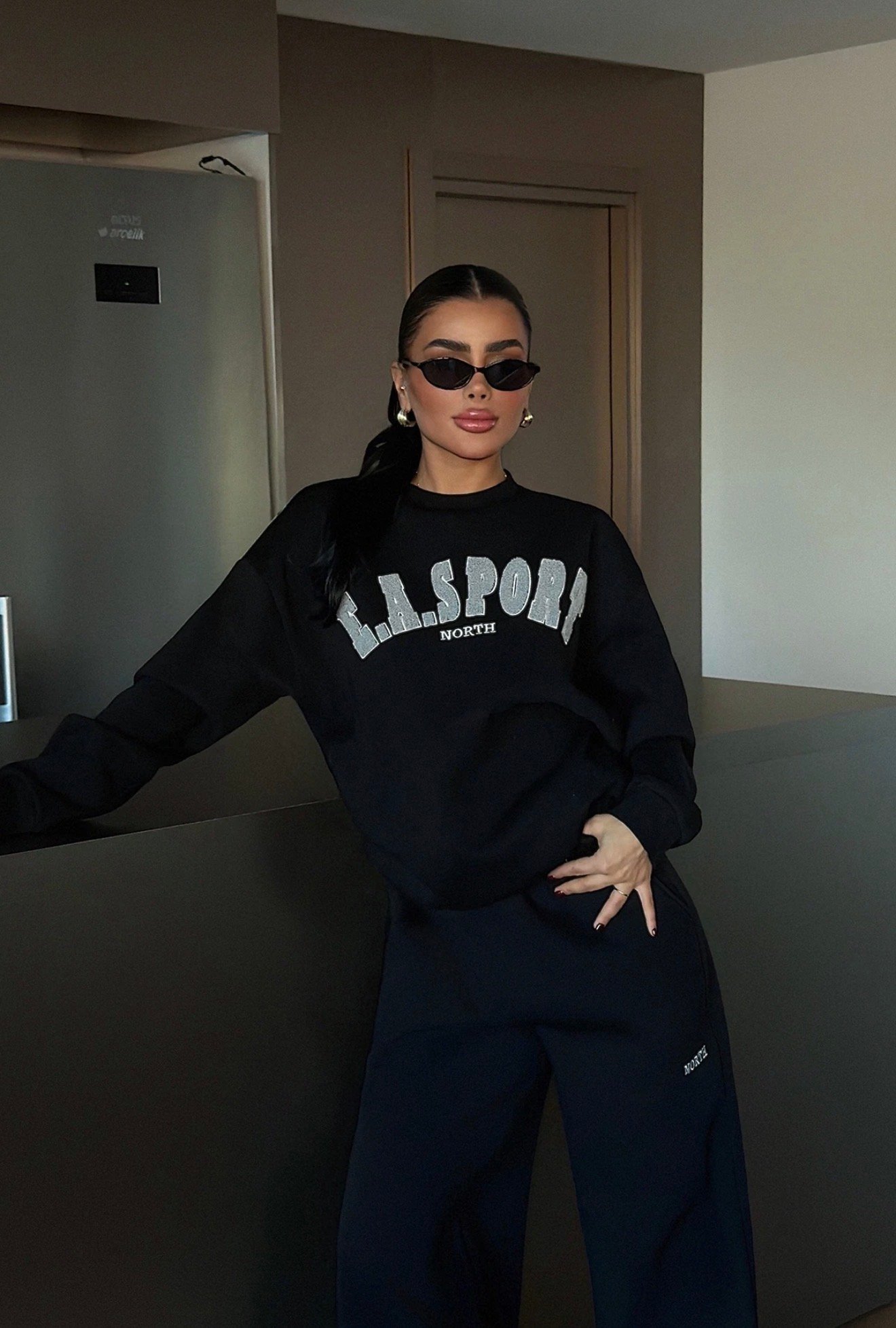 Trenerka komplet – EYYO – crna