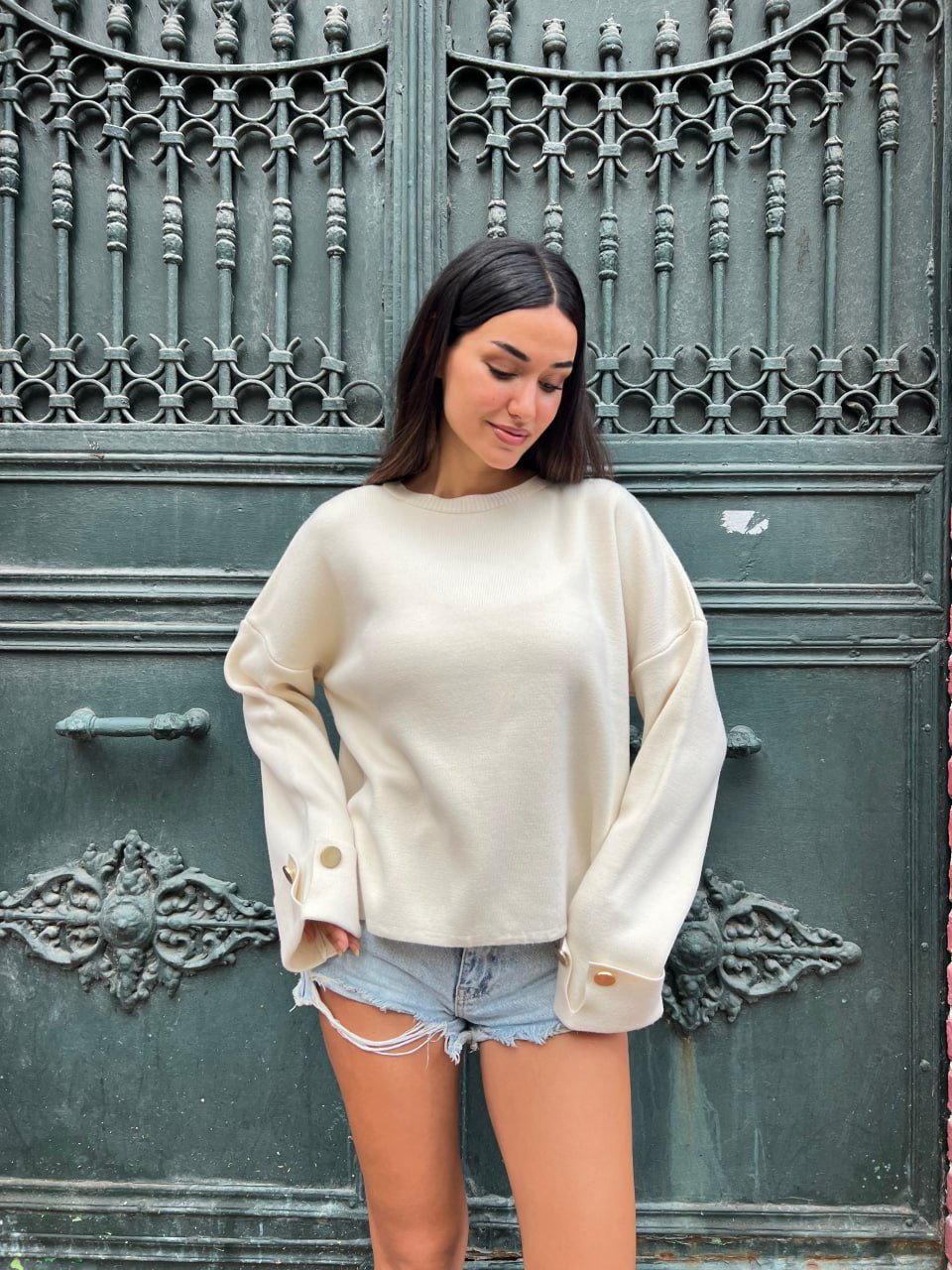 Džemper – Natural Love svetlo bez