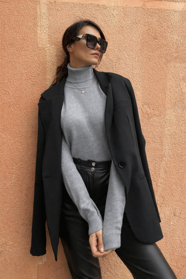 Džemper - Natural Love - rolka (svetlo siva)