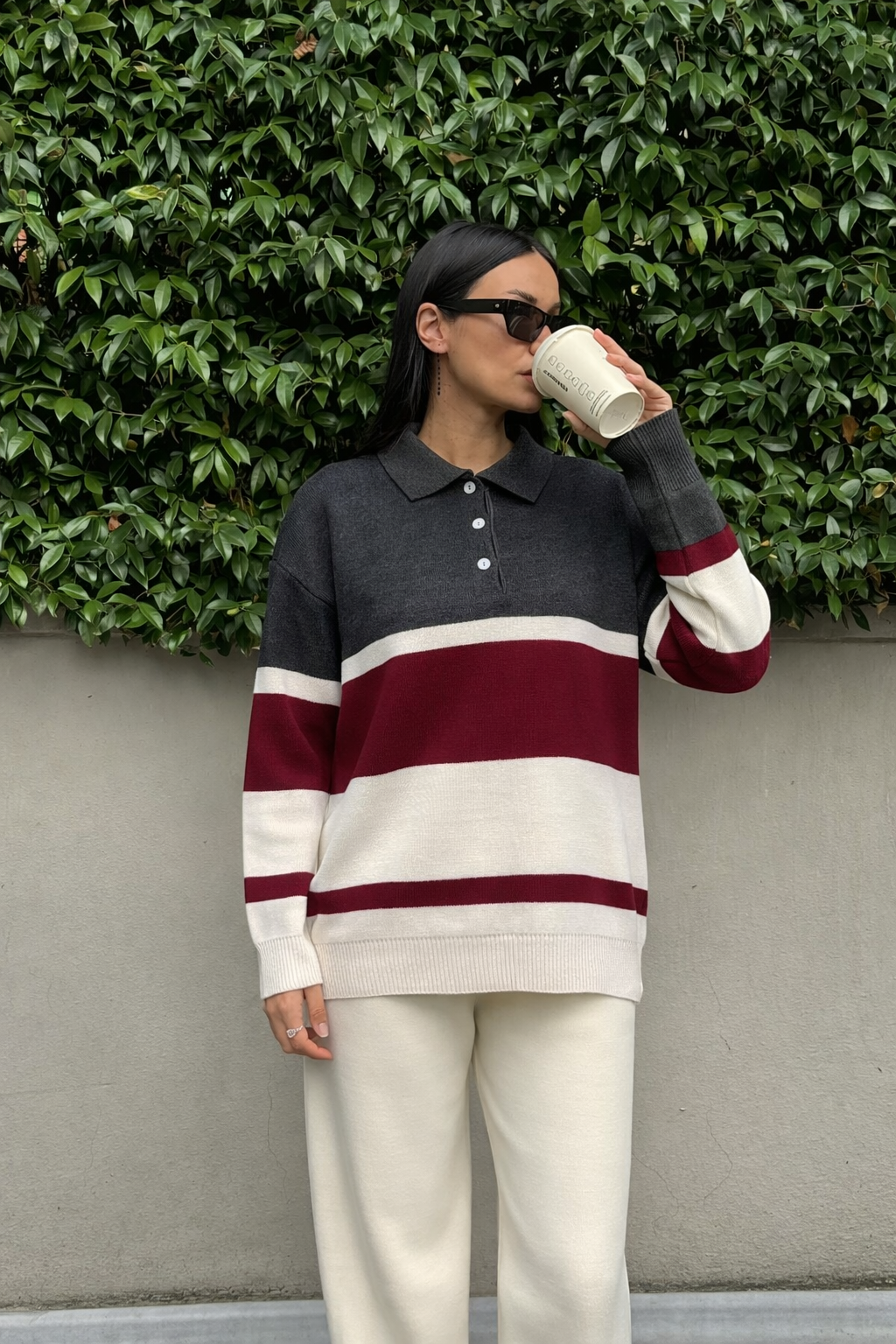 1573-natural love-2490-u5 (1) Džemper sa kragnom – Natural Love Tricolor Polo