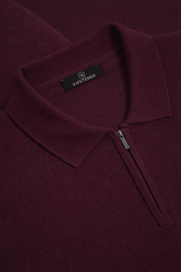 1575-2_vipstendo_2890_M,L,XL,XXL Džemper - Vipstendo - Tamno bordo sa Rajsferšlusom