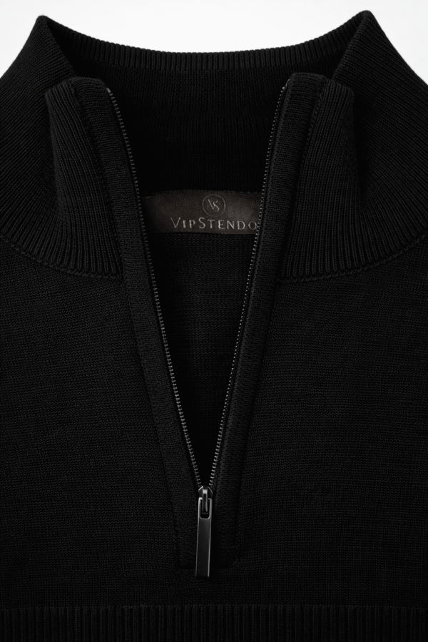 1576-2_2590_L,XL,XXL Džemper – Vip Stendo – crni sa zip kragnom