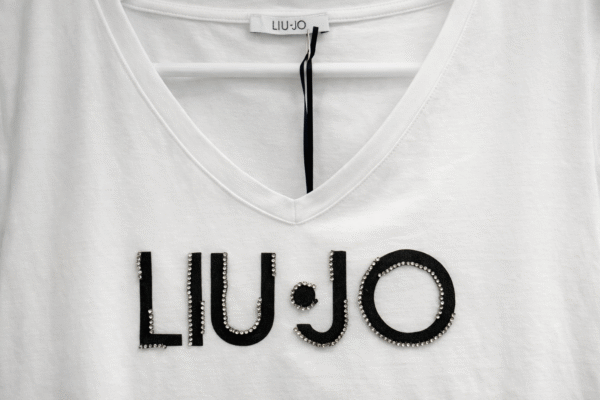 220_liujo_5900(4130)_S,L-93%pamuk,7%elastin (1) Majica - Liu Jo - Bela Logo Strass