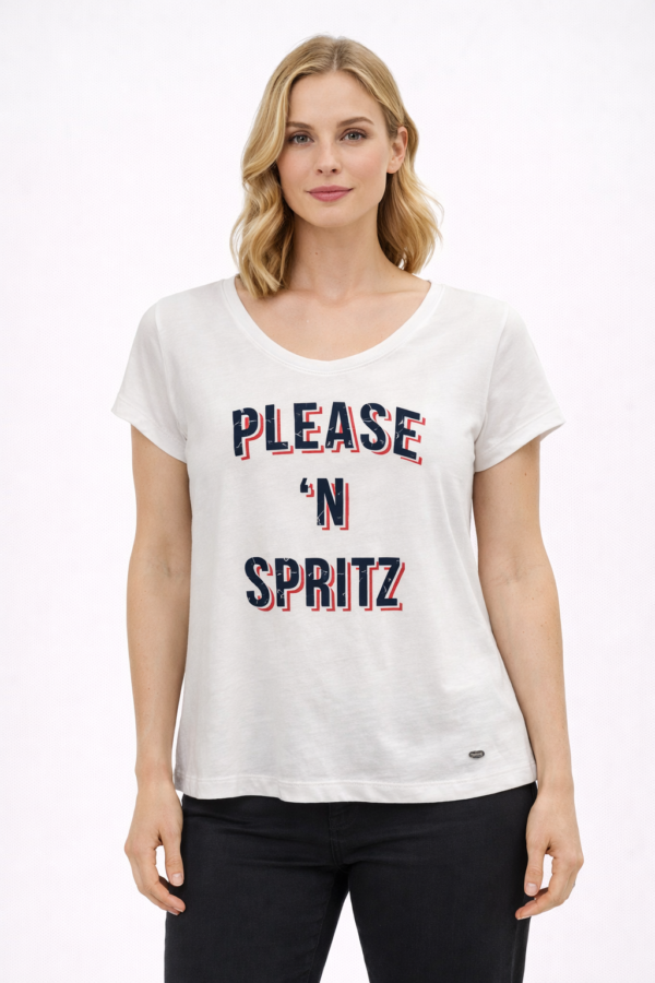 237_please_2900(2030)_S-100%pamuk Majica - Please - Bela Spritz Print