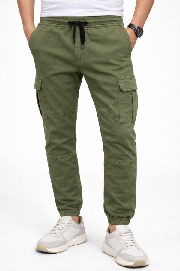 Pantalone - 2Y Premium - Džeparice Maslinasto Zelene Jogger