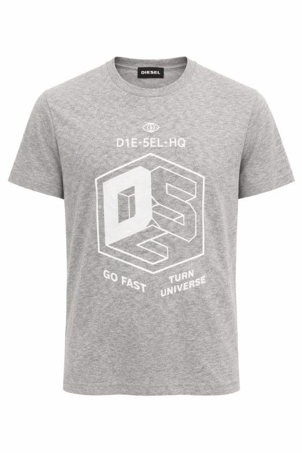 Majica – Diesel – Svetlo siva sa geometrijskim printom