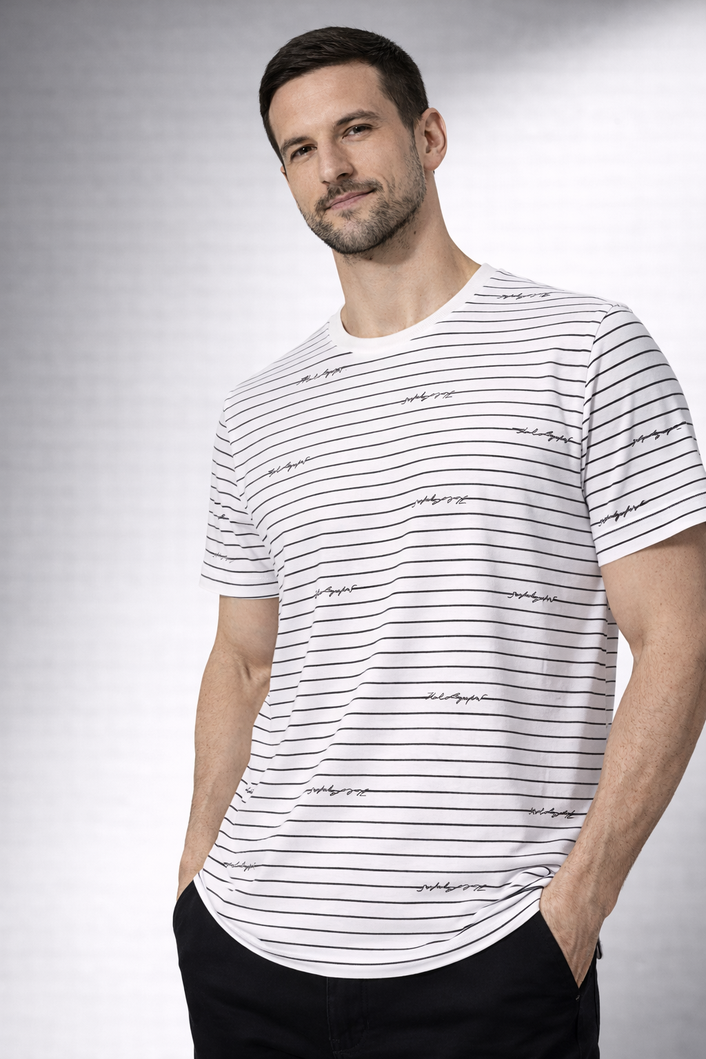 1209_karllagerfeld_5.750_L_100%pamuk (3) Majica – Karl Lagerfeld – Belo crna prugasta logo