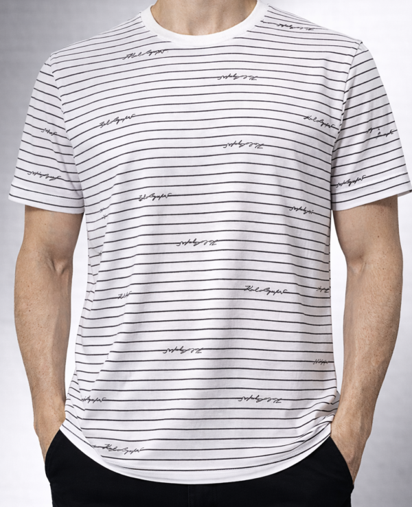 32f02eb4-3722-48df-9f43-4a5ab0a39153 Majica – Karl Lagerfeld – Belo crna prugasta logo